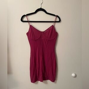 Meshki Pink Sheer Mini Dress | Size M
